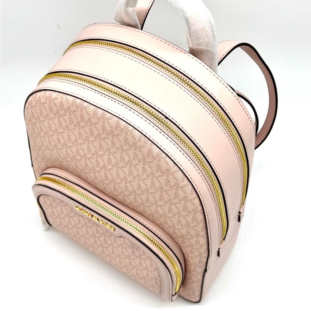 Michael Kors Jaycee Medium Signature Logo Backpack Powder Blush - Picture 7 of 12